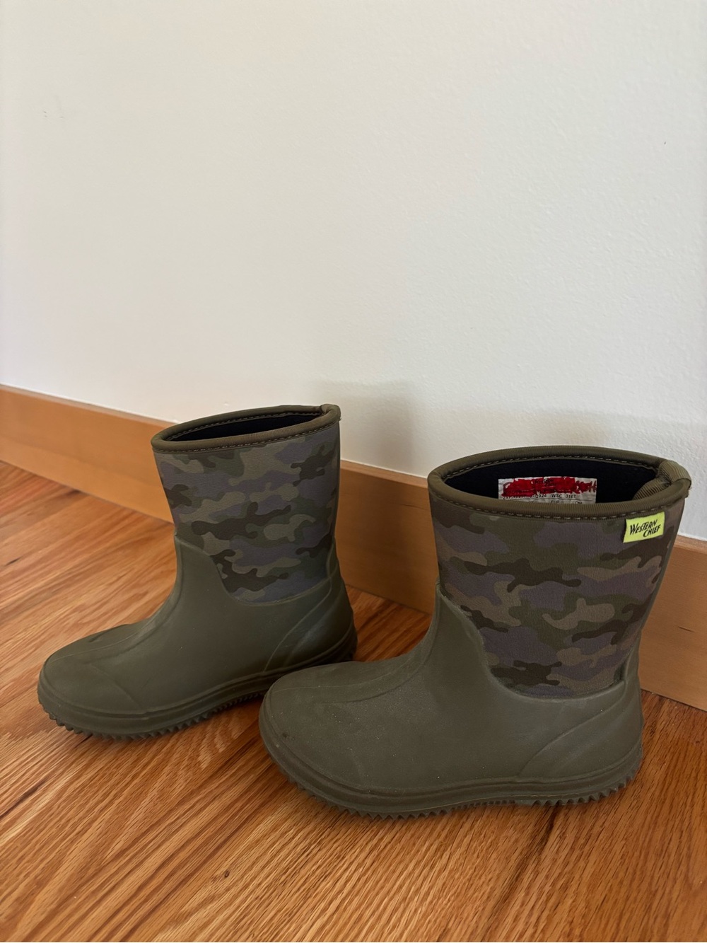 Western Chief Kids Camo Rain Boots - Olive